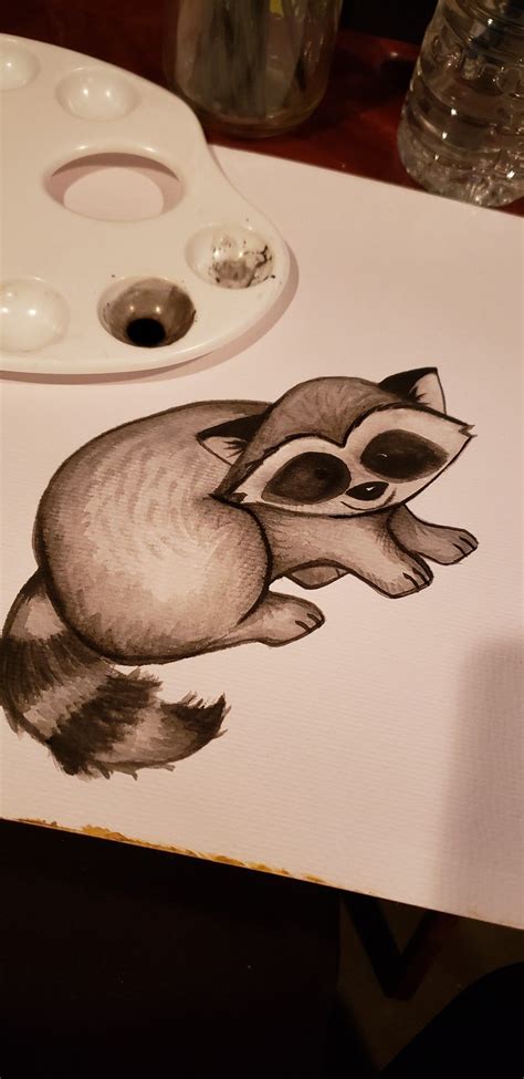 Watercolor raccoon | Skull tattoo, Art, Watercolor