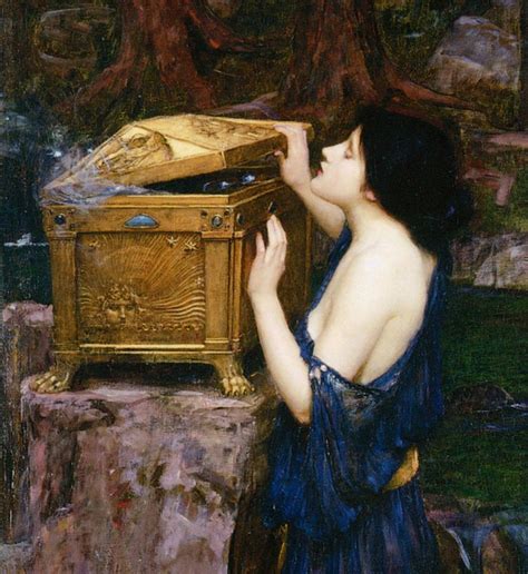 Pandora's Box John William Waterhouse Greek Mythology | Etsy