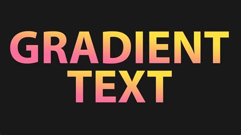 Gradient Text Using HTML and CSS (2019) - YouTube