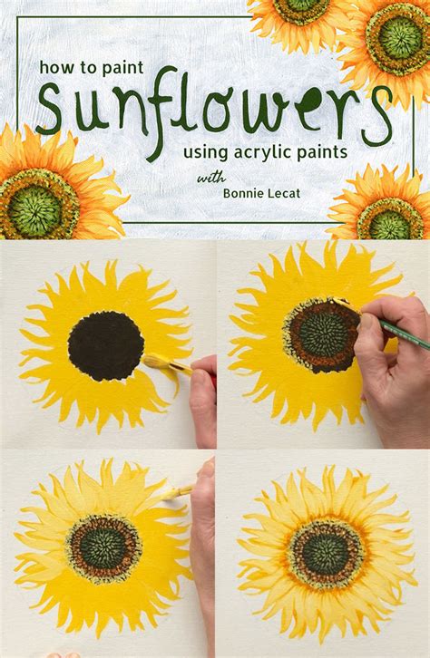 Sunflower Acrylic Painting Easy | Best Flower Site