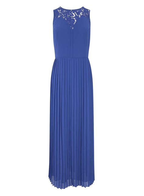 Pleated Lace Trim Maxi Dress, Cobalt Blue - BHS | Dresses, Maxi dress, Versatile dresses