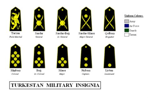 Ranking and Insignia - IB Turkestan