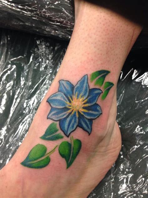 Clematis tattoo I got 1/27/14. Grover Collins at Black Tortoise Tattoo in Lacey, WA | Tortoise ...