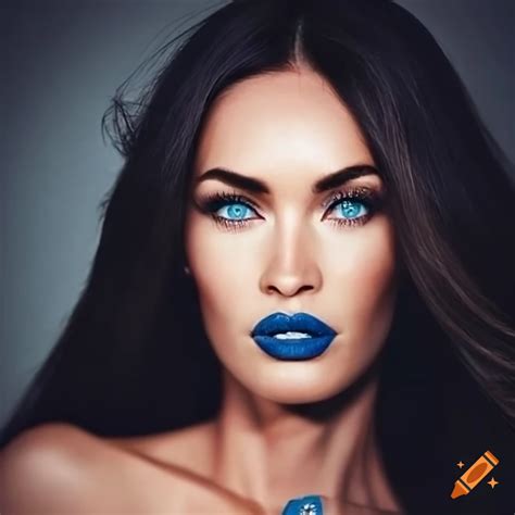 High resolution portrait of a beautiful woman with blue eyes on Craiyon