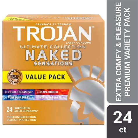 Trojan Naked Sensations Ultimate Collection Variety Pack Lubricated ...