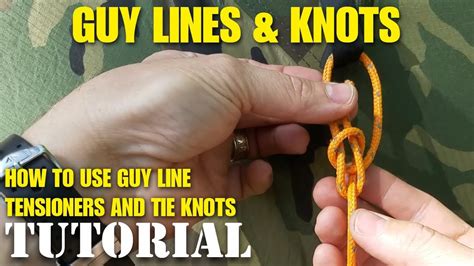 How to tie a tent guy line and other useful knots - YouTube