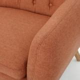 GDF Studio Alscot Mid Century Modern Fabric Tufted Oversized Loveseat ...