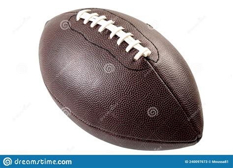 American Football and US Sports Concept with a Generic Leather Ball ...