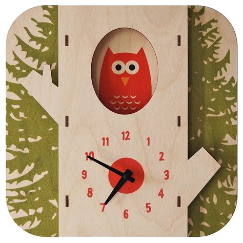 Modern Moose Tree Owl Clock - Pc010 Owl Clock, 3d Wall Clock, Wall Art, Wall Desk, Alarm Clock ...