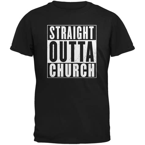 Straight Outta Church Black Adult T-Shirt - 2X-Large - Walmart.com