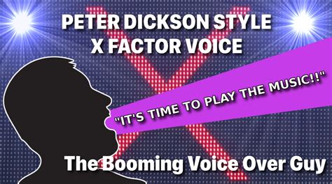 X Factor Style Intro Voice Over - The Booming Voice Over Guy