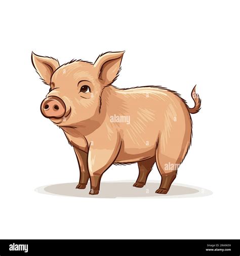 Hog. Hog hand-drawn illustration. Vector doodle style cartoon ...