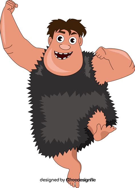 Thunk The Croods cartoon character drawing clipart vector free download