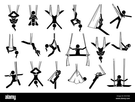 Aerial yoga Black and White Stock Photos & Images - Alamy