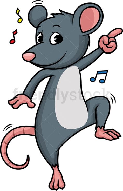 Rabbit Dancing Cartoon Clipart Vector - FriendlyStock