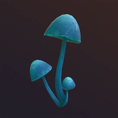 ArtStation - Fantasy Blue Mushroom