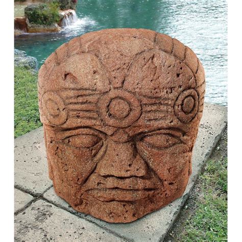 Grand Megalithic Olmec Head Statue - NE100082 - Design Toscano