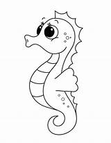 Little Seahorse Coloring Page  Free Printable Pages For Kids sketch template