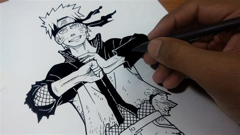 Drawing Naruto Uzumaki (Manga Sketch) - Naruto Shippuden - YouTube