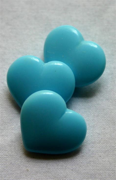 heart-shaped buttons | Baby-blue heart-shaped ceramic button… | Flickr