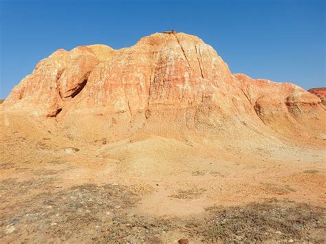 The Nature of Kazakhstan is a Beautiful Mountain in the Steppe Stock ...