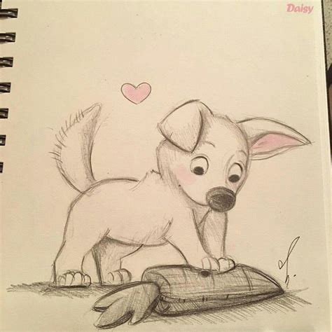 Puppy Love | Disney drawings sketches, Disney art drawings, Cartoon ...