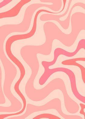 'Retro Liquid Swirl in Pink' Poster by Kierkegaard Design Studio | Displate | Pink swirls ...