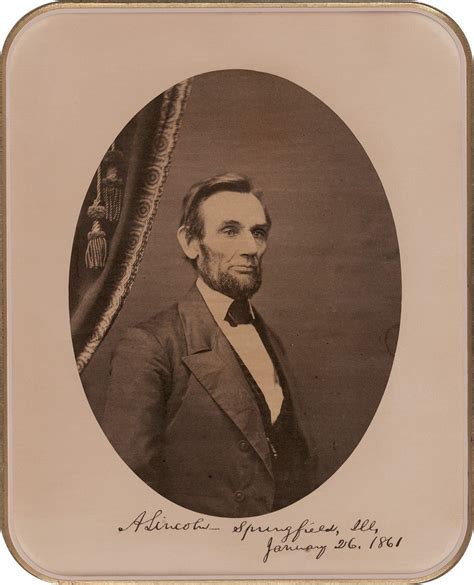 Photograph of Abraham Lincoln as His Beard Grows In, Thanks to Grace Bedell