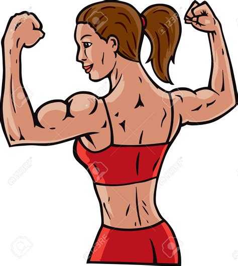 girl muscle clipart - Clipground