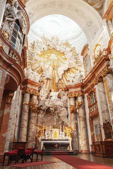 Karlskirche Interior, Vienna, Austria Stock Image - Image of baroque, molding: 123771875