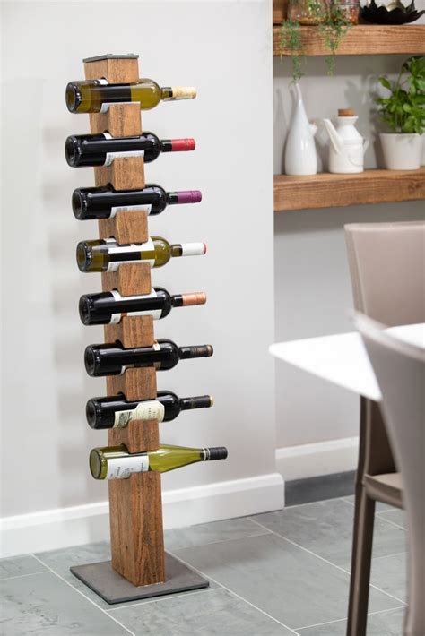 Wooden Wine Rack Floor Standing | Funky Chunky Furniture | Wooden wine rack, Rustic wine racks ...