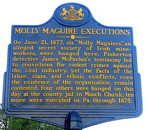 ‘Molly Maguires’ militant mineworkers hanged in US – Dublin talk | An Phoblacht