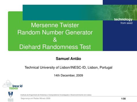 PPT - Mersenne Twister Random Number Generator & Diehard Randomness Test PowerPoint Presentation ...