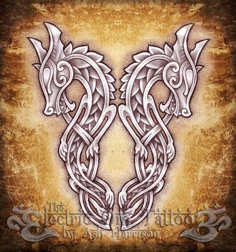Celtic Knotwork Dragons in 2022 | Viking tattoo design, Celtic dragon, Celtic tattoos