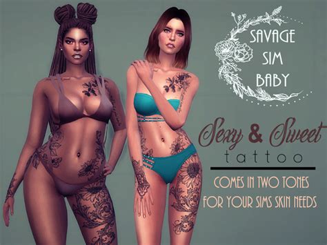 Sims 4 CC's - The Best: Tattoos by savagesimbaby