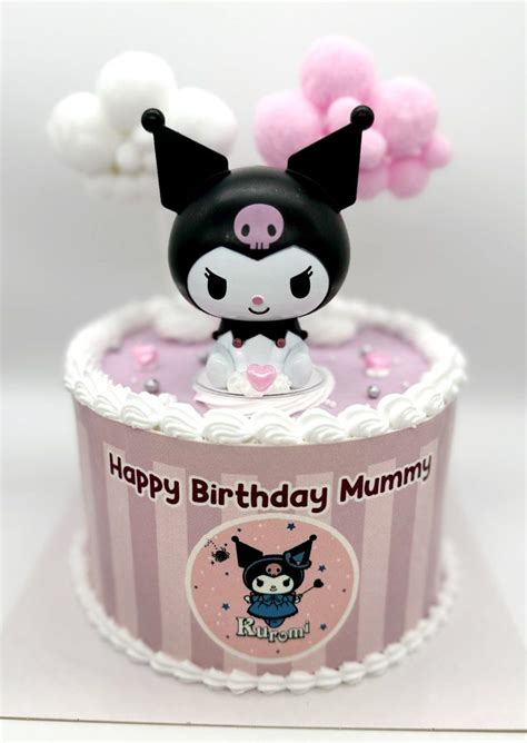 Kuromi Cake Sanrio Cake, Food & Drinks, Homemade Bakes on Carousell