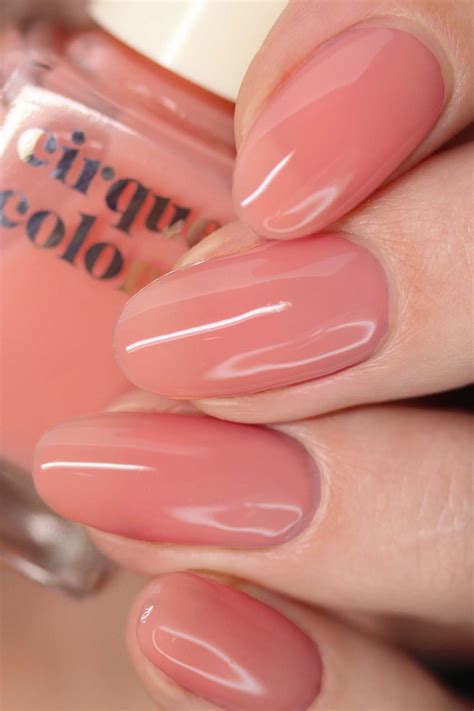 Sheer Coral Pink Jelly Nail Polish - Cirque Colors Peach Jelly