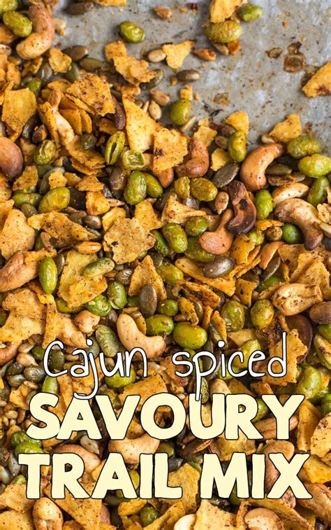 Cajun spiced savoury trail mix - with crispy nuts and seeds, roasted ...