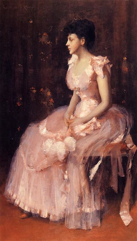 Portrait of a Lady in Pink (aka Lady in Pink Portrait of Mrs. Leslie ...