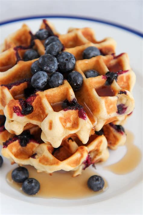 Buttermilk Blueberry Waffles - Cooked by Julie