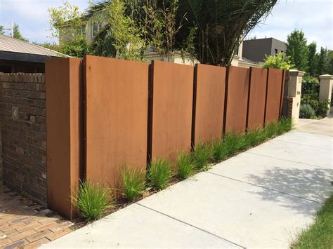 Corten Steel Corrugated Metal Privacy Fence Panels For Garden ...
