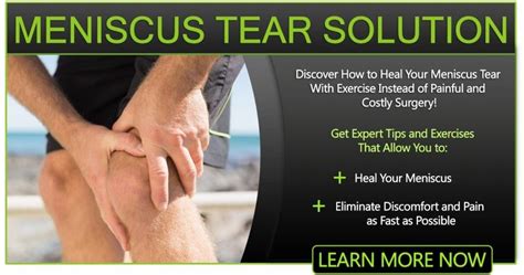 Meniscus Tear Causes, Symptoms and Natural Treatments | Meniscus tear, Natural treatments ...