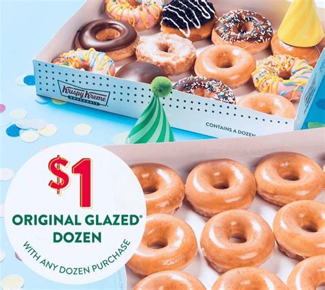 Krispy Kreme Canada Birthday Offer: $1 Original Glazed Dozen Donuts ...