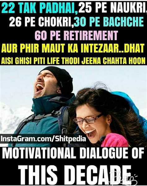 Pin by Ranbir kapoor ️ on yjhd | Epic one liners, Yjhd quotes, Motivation