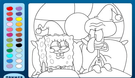 Spongebob Coloring Pages Games | BubaKids.com