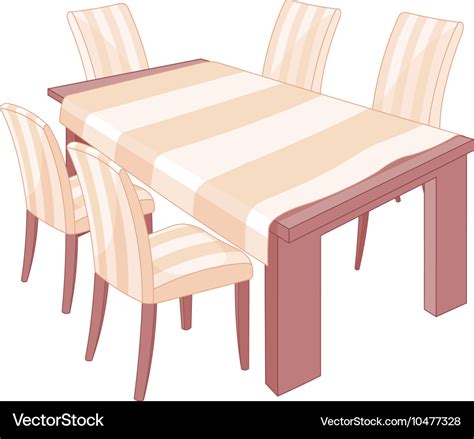 Dining table Royalty Free Vector Image - VectorStock