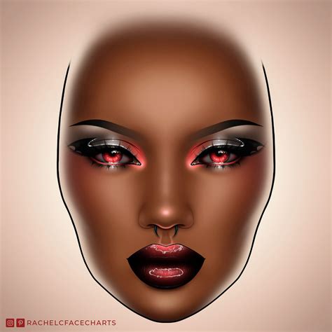 Halloween bat wing makeup digital face chart – Artofit