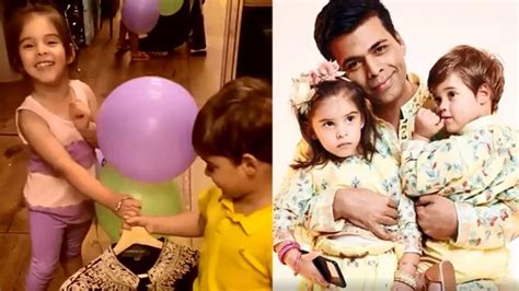 Karan Johar shares cute video on twins Yash and Roohi’s 5th birthday | Bollywood - Hindustan Times