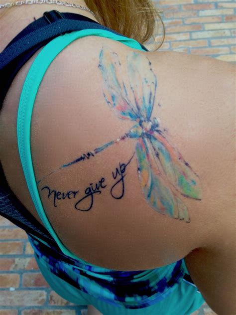 Feminine Watercolor Dragonfly Tattoo - Viraltattoo