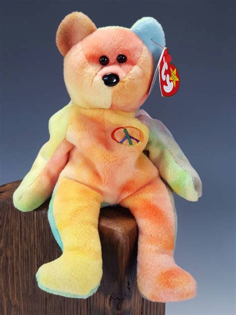 Ty Original PEACE Bear Beanie Baby Bear With Errors Stuffed | Etsy